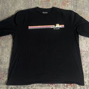 Columbia Long Sleeve Shirt, Size XXL, Color-Black